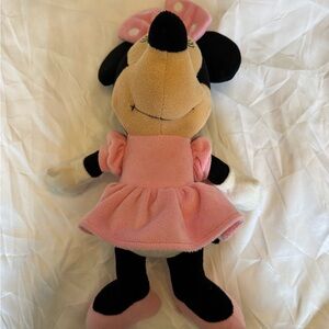 Disney Pink Dress Minnie Mouse Plush Toy with rattle